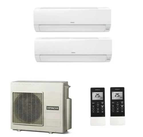 Мульти сплит система на 2 комнаты, Hitachi RAM-40NE2F / RAK-25REF - 2 шт.