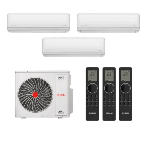 Мульти сплит система на 3 комнаты, Funai RAM-I-3KG70HP.01/U / RAM-I-DA25HP.W01/S - 3 шт.