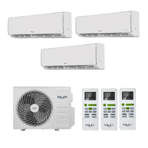 Мульти сплит система на 3 комнаты, Shuft SFMO/I-21 FMI-3/N8/Out / SFMS/I-07 HB FMI/N8/In/white - 3 шт.