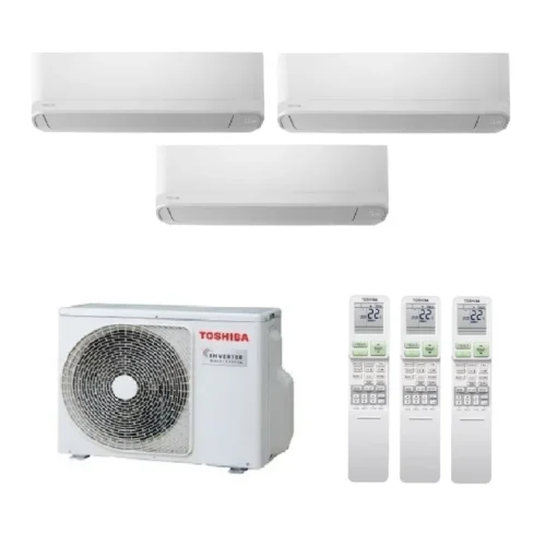 Мульти сплит система на 3 комнаты, Toshiba RAS-3M18G3AVG-E / RAS-B07CKVG-EE - 3 шт.