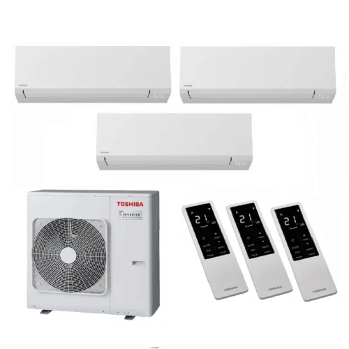 Мульти сплит система на 3 комнаты, Toshiba RAS-3M26G3AVG-E / RAS-B10G3KVSG-E - 3 шт.