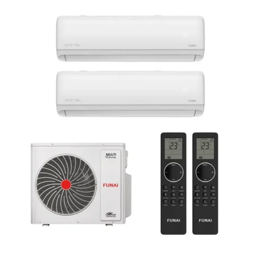 Мульти сплит система на 2 комнаты, Funai RAM-I-2KG40HP.01/U / RAM-I-DA25HP.W01/S - 2 шт.