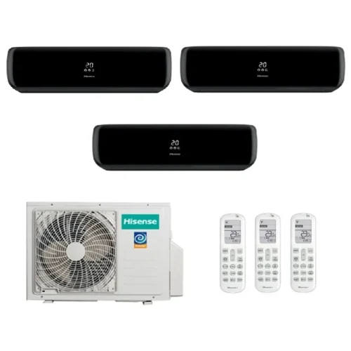 Мульти сплит система на 3 комнаты, Hisense AMW3-24U4RJC / AMS-09UW4RVETG00(B) - 3шт.