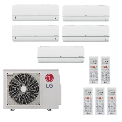 Мульти сплит система на 5 комнат, LG MU5R30.U40 / PM07SP.NSJR0 - 5шт