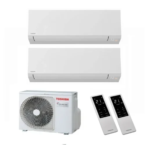 Мульти сплит система на 2 комнаты, Toshiba RAS-2M18G3AVG-E / RAS-B10G3KVSG-E - 2 шт.