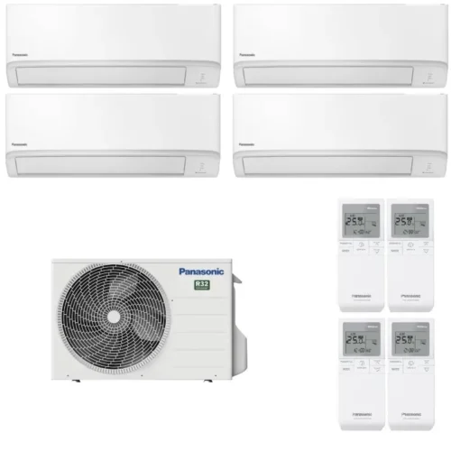 Мульти сплит система на 4 комнаты, Panasonic U-4E23JBE / CS-TZ20WKEW - 4 шт.