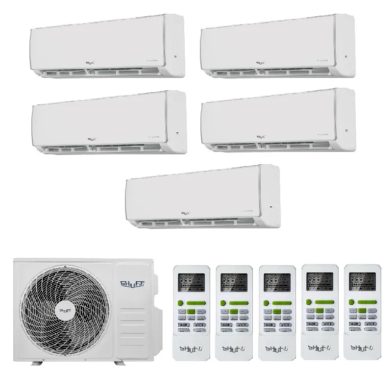 Мульти сплит система на 5 комнат, Shuft SFMO/I-42 FMI-5/N8/Out / SFMS/I-09 HB FMI/N8/In/white - 5 шт.