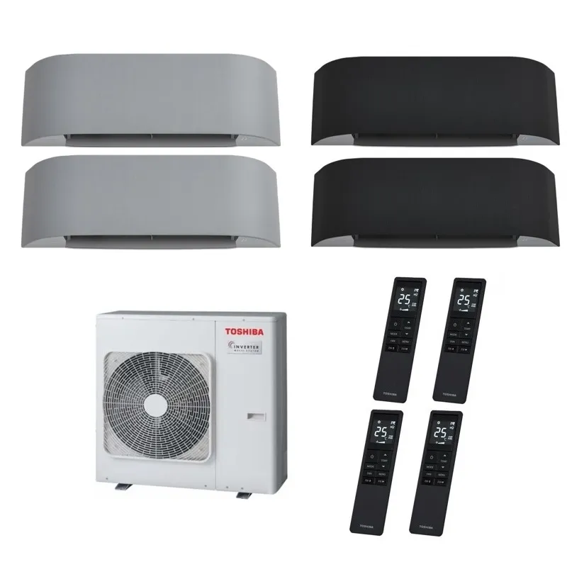 Мульти сплит система на 4 комнаты, Toshiba RAS-4M27U2AVG-E / RAS-B10N4KVRG-E - 4 шт.