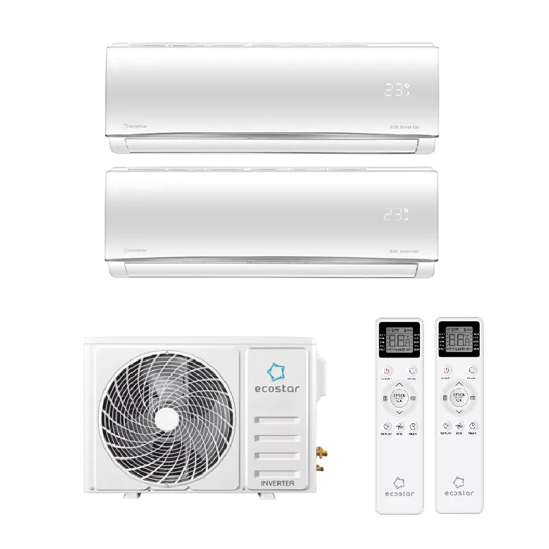 Мульти-сплит комплект на 2 комнаты, EcoStar KVS-2FM14ST/OUT / KVS-IMR09ST/IN - 2 шт.