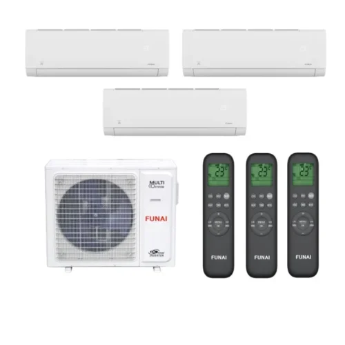 Мульти сплит система на 3 комнаты, Funai RAM-I-3OK60HP.01/U / RAM-I-SG25HP.W03/S - 3 шт.