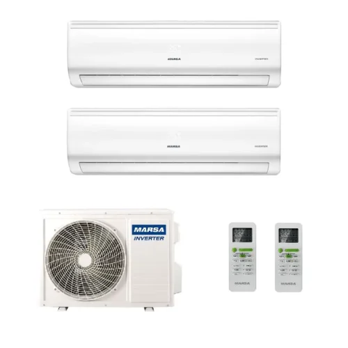 Мульти сплит система на 2 комнаты, Marsa MRK-2M14HTPE-W / MRK-T07PA - 2шт.
