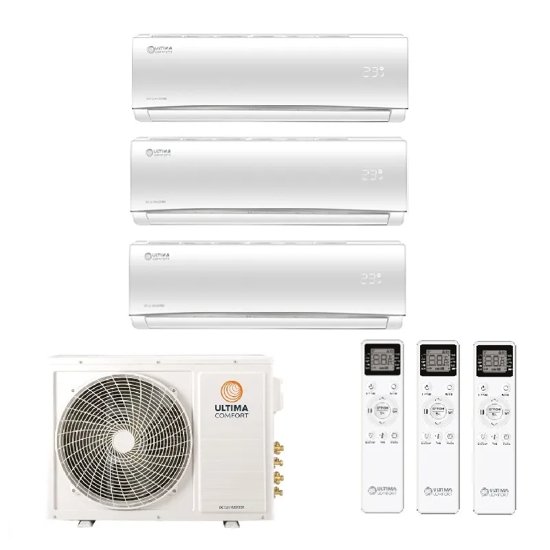 Мульти сплит система на 3 комнаты, Ultima Comfort UC-3FMA24-OUT / UC-EMM09PN - 3 шт.