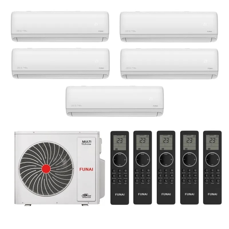 Мульти сплит система на 5 комнат, Funai RAM-I-5KG120HP.01/U / RAM-I-DA25HP.W01/S - 5 шт.