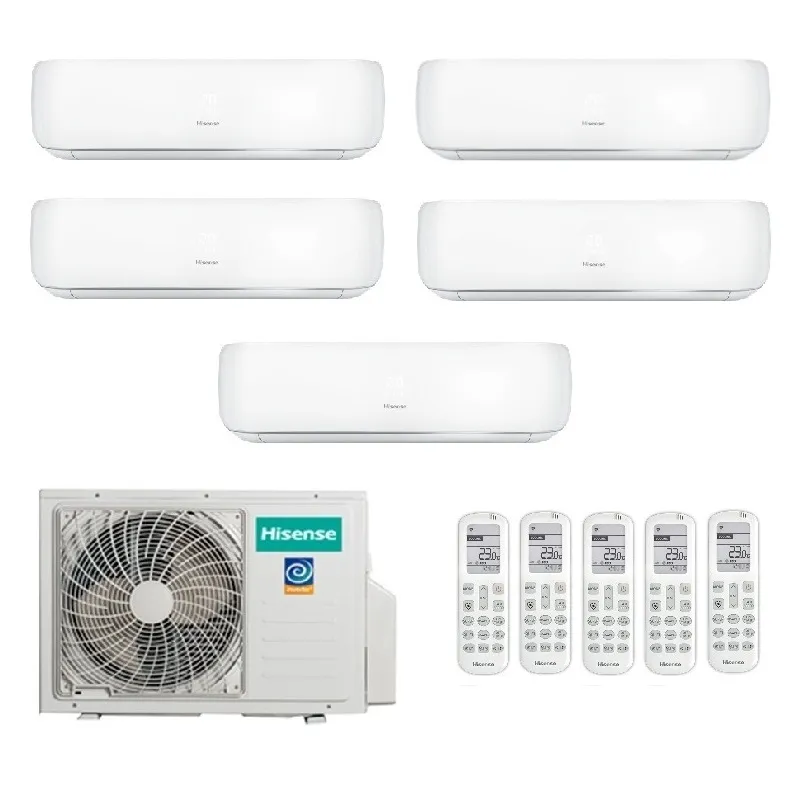 Мульти сплит система на 5 комнат, Hisense AMW5-36U4RQC / AMS-09UW4RVETG00 - 5шт.