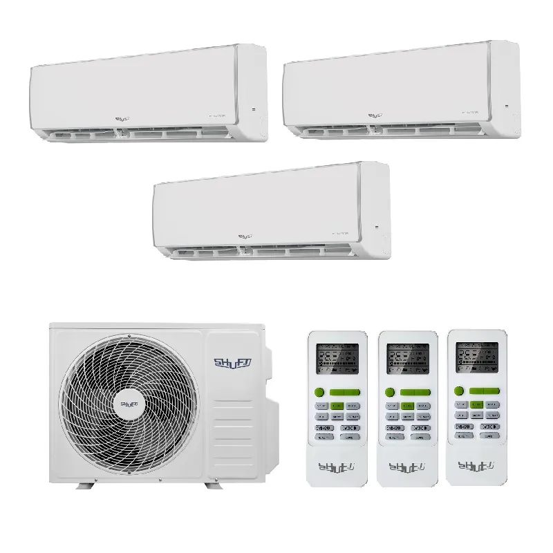 Мульти сплит система на 3 комнаты, Shuft SFMO/I-27 FMI-3/N8/Out / SFMS/I-09 HB FMI/N8/In/white - 3 шт.
