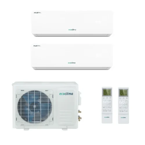 Мульти сплит система на 2 комнаты, EcoClima CM2-CH18/4R2 / CMWM-CH09/AA-4R2 - 2шт.